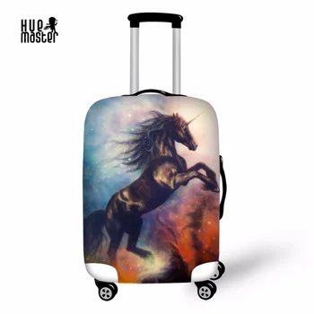 

HUEMASTER Suitcase Protective Cover for 18-30 Inch Trolley Cases High Elastic Unicorn Printing Travel Luggage Dust Rain Covers