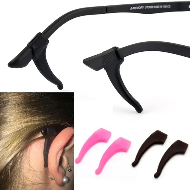 10Pairs/Lot Soft Silicone Anti slip Holder For Glasses Accessories Ear