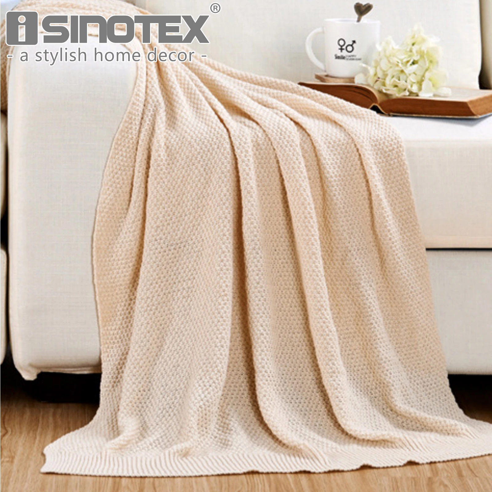 cotton knit baby blanket