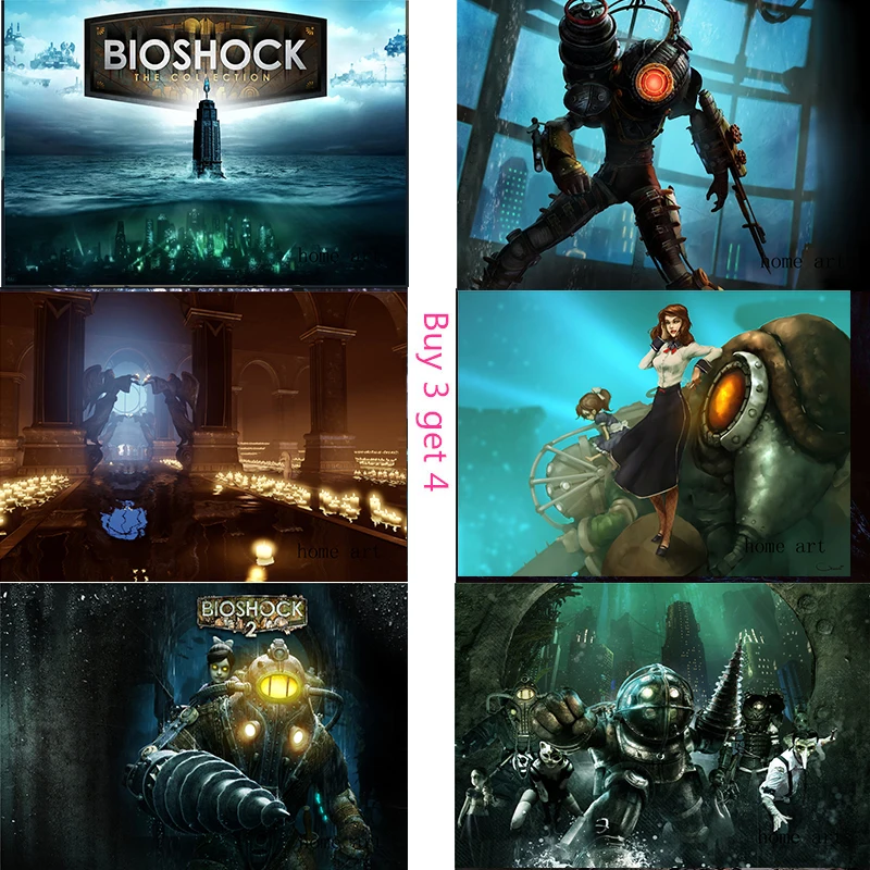 

Bloshock Poster Clear Image Wall Stickers Home Decoration High Quality Prints White Coated Paper home art Brand
