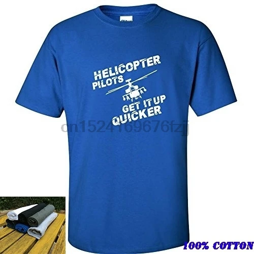 

HELICOPTER PILOTS GET IT UP FUNNY Pilot Gift MENS Blue T-SHIRT
