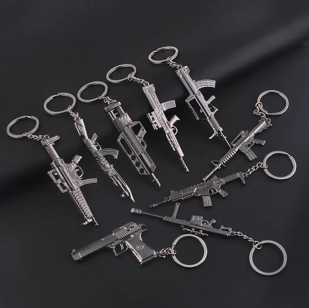 Cross Fire AK47 Gun KeyChains Tritium Metal Keyring Key Holders For