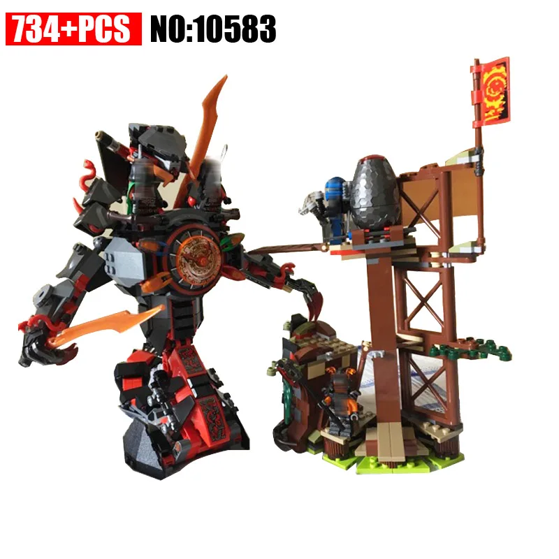 

734pcs Ninja 10583 Dawn of Iron Doom DIY Model Building Kit Blocks DIY Bricks figures Toys Playset Compatible 70626