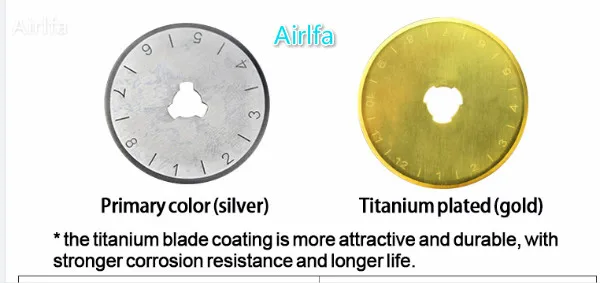 20 шт. 45 мм с титановым покрытием роторные режущие лезвия, идеально подходят для резки ткани, шитья, кожи и бумаги более прочные