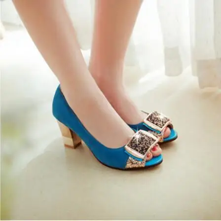 Para Strass zapatos mujer 7 cm Grosso