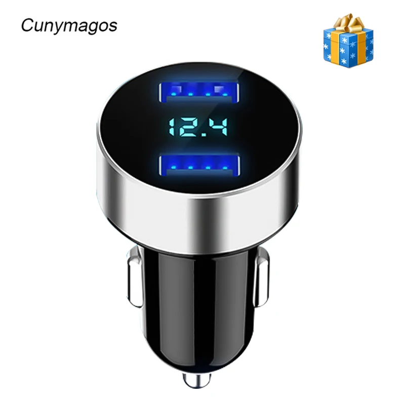 Wireless Car Charger Dual USB Ports Quick 5V 3.1A LED Display Cigarette Lighter Splitter Adapter for iphone Android | Автомобили и
