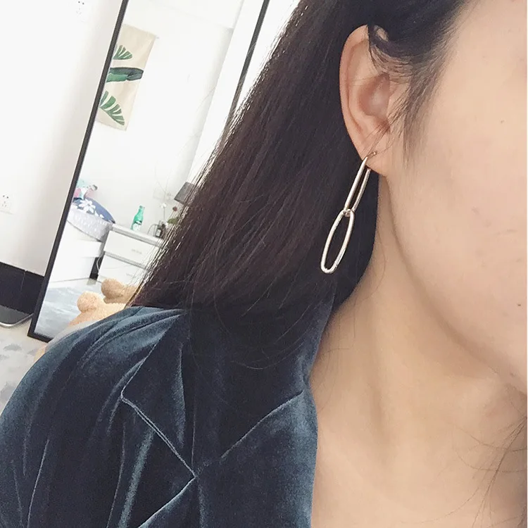 Сережки в виде английских булавок цвета: золотистый серебристый Aretes 2019 корейский