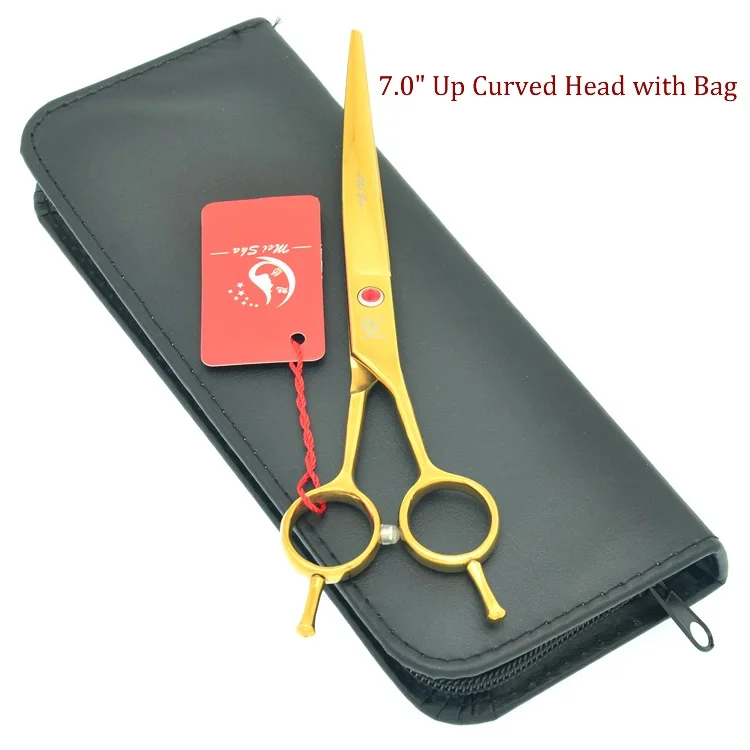 HB0097 with bag Meisha ножницы для ухода за домашними животными набор " Япония 440c ножницы для стрижки собак Щенок профессиональные режущие и изогнутые и истончающие ножницы HB0217 - Цвет: HB0097 with bag