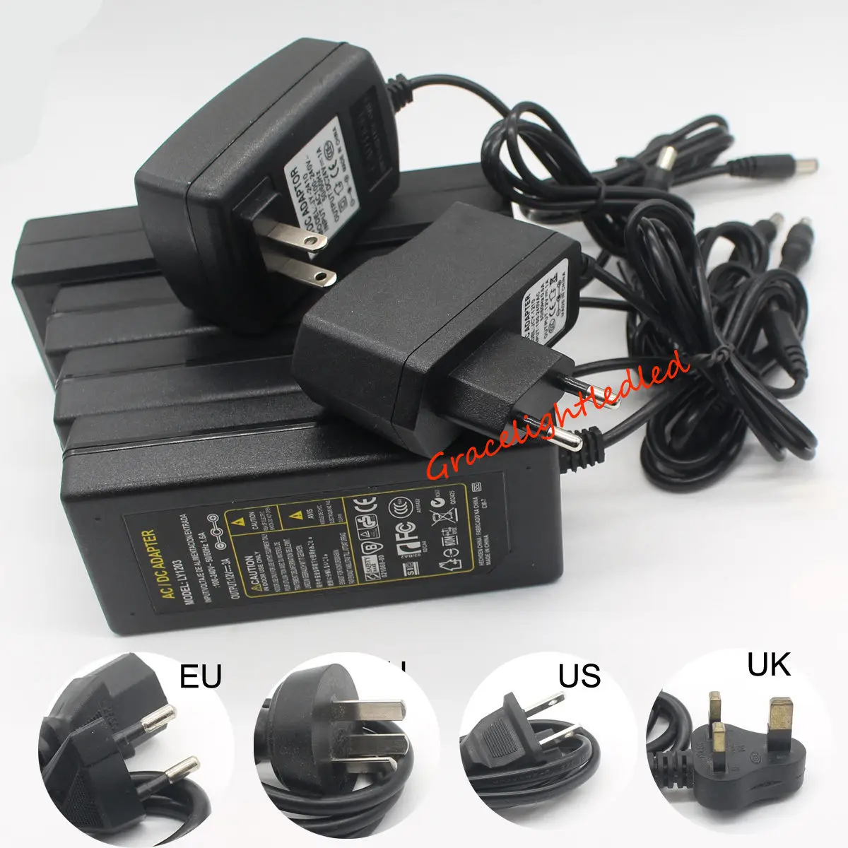 ЕС/США AC 85-245 В к DC 5 В/12V24V/1A 2A 3A 5A 6A 8A 10A адаптер питания драйвер переключатель для 3528 530 5050 светодиодный