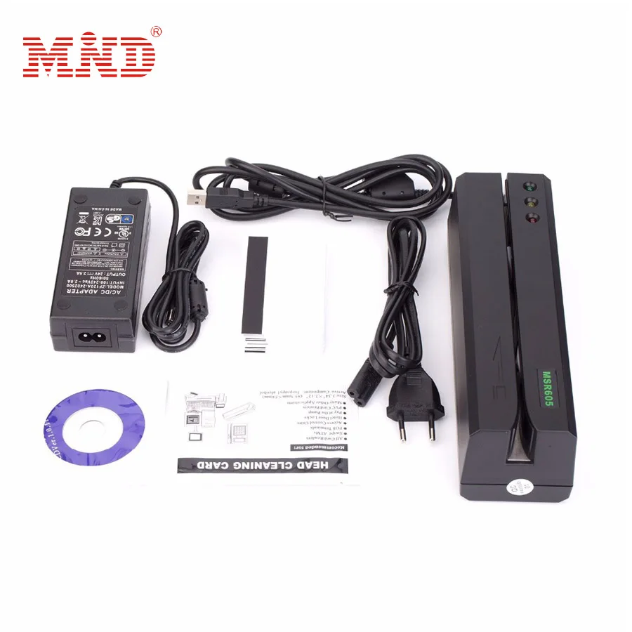 M 605 смарт трек 1/2/3 USB магнитный считыватель карт с бесплатным программным