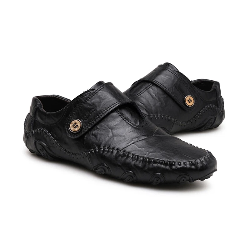 Fashion Men Genuine Leather Shoes Casual Men Flats Leather Loafers Men Shoes Casual Male Shoes HH-755