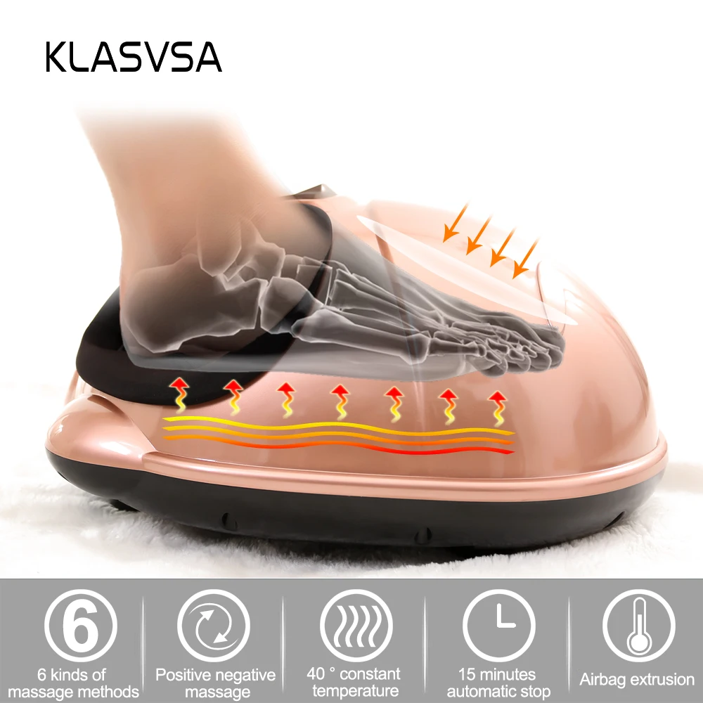 Klasvsa Электрический шиацу массажер для ног далеко инфракрасный обогрев Замес сжатия воздуха рефлекторный массаж устройства домашнего отдыха