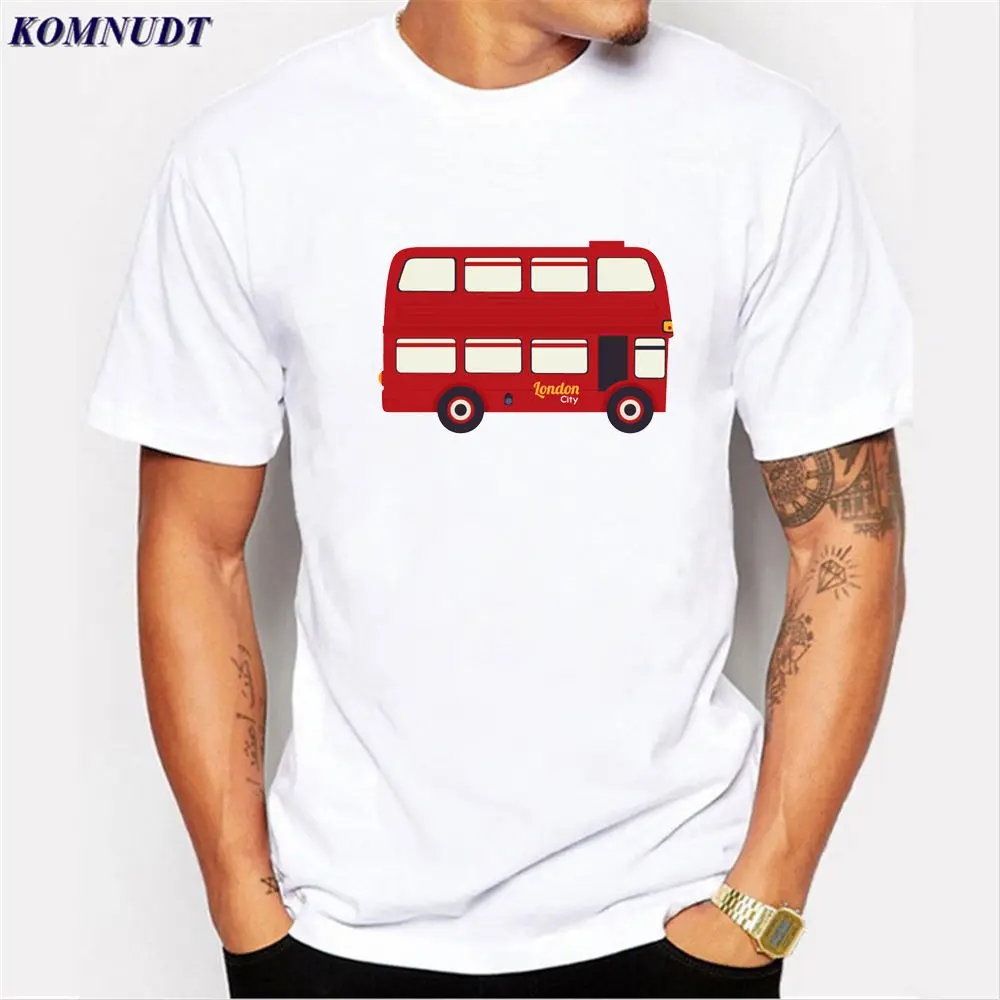 2018 London Bus Big Ben London Bridge New Fashion Man T
