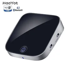 HAAYOT беспроводной аудио адаптер Toslink/SPDIF и 3,5 мм AUX Bluetooth приемник и передатчик apt-X Низкая задержка Bluetooth адаптер