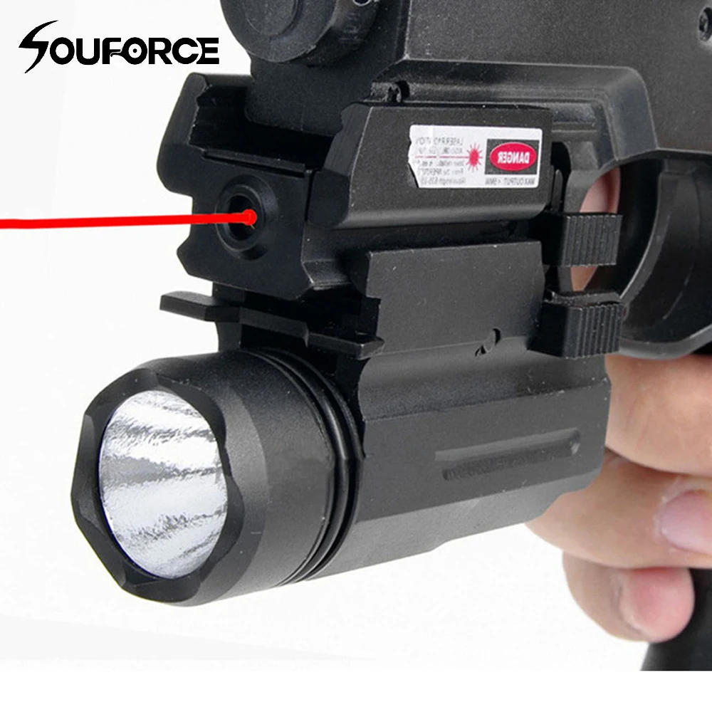 US Red Laser Sight and Glock Flashlight Combo Rifle Lights for Pistol