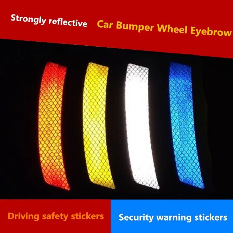 

Warning Caution Reflective Sticker Decal Paster Car Stickers For Front Bumper Wheel Eyebrow Car Accessories