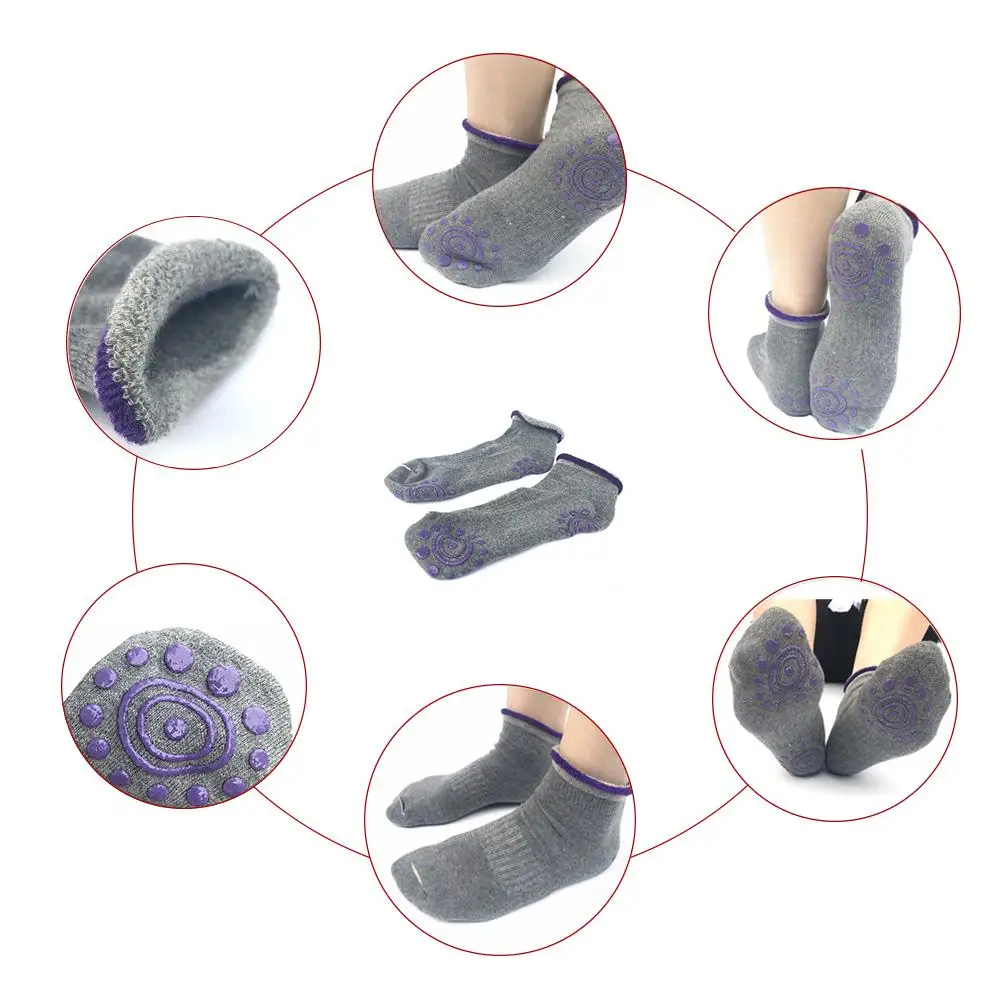 Из 2 предметов Four Seasons пять пальцев Йога носки узор дышащие Нескользящие Экологичные силиконовые массажные частиц спортивные носки
