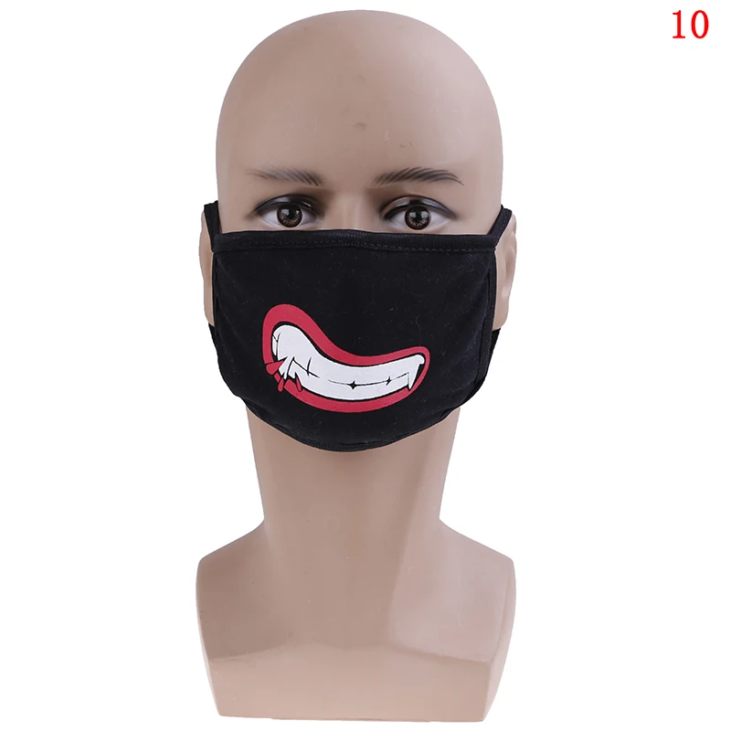 1 шт. 13 видов стилей Антибактериальная Пылезащитная маска смайлик унисекс мультфильм Смешные зубы буквы рот хлопок половина рот маска