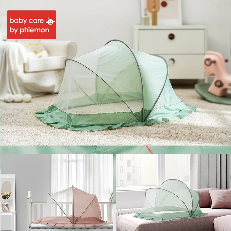 

Babycare Baby Mosquito Net Foldable Bedding Crib Netting with Bed Mattress Full Cover Type Universal Anti-mosquito Yurt for 0-4
