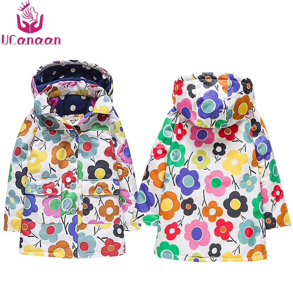 

Free Shipping 2016 New Autumn or Winter (2-6)Years old Children Girls Long Jackets and Kids Wind and WarmThicken Outerwear Coat