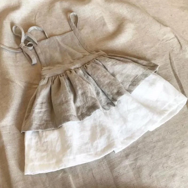 

Cotton Summer Baby Girls Dresses 2019 European Summer Toddler Baby Girl Dress Linen Vintage Clothes Fashion Brand kids Dresses