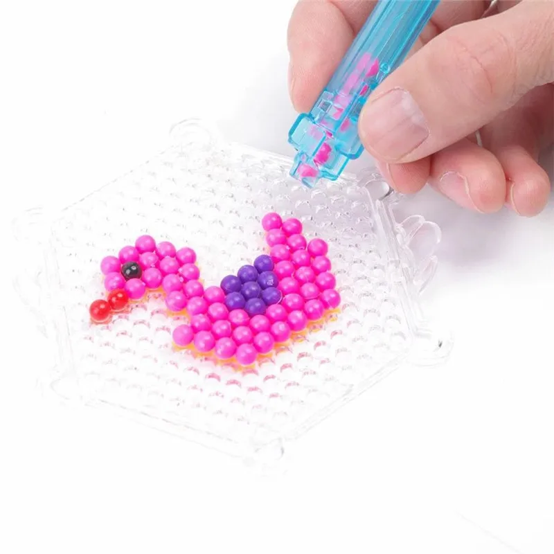 24 цвета шарики с распылителем воды 3D головоломка для детей Speelgoed Beads Pegboard Set