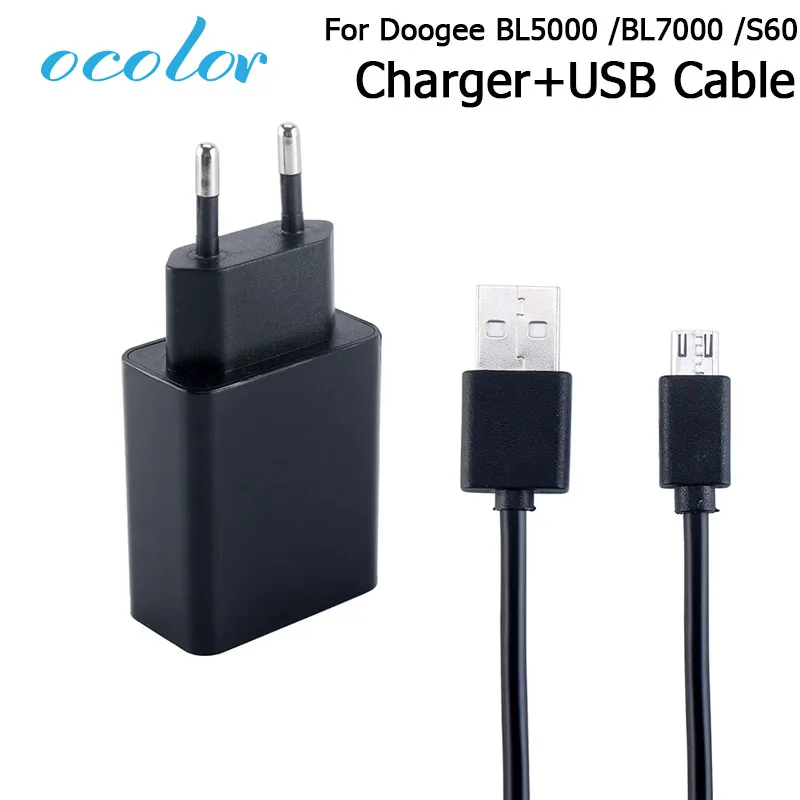 Ocolor Для Doogee BL5000 BL7000 S60 Lite зарядное устройство + USB кабель для передачи данных