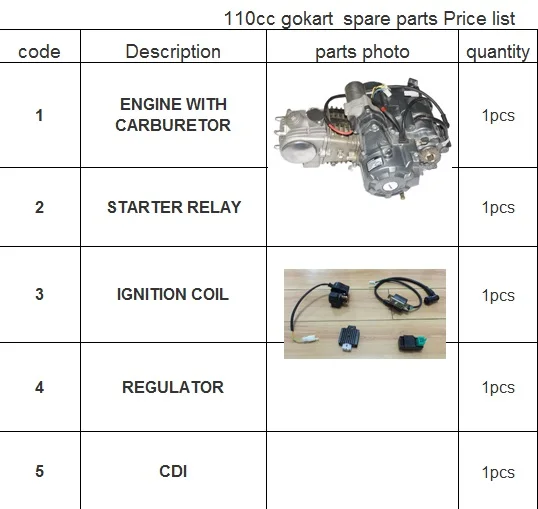 110cc Cylinder /& Gaskets 52.4mm Piston Pin Ring Kit for ATV Go Kart Dirt Bike E3