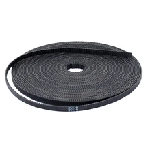 1Pcs Black GT2 6mm Width 2GT PU Transmission Timing Belt With Steel Metal Core For 3D Printer Length=1m/2m/3m/4m/5m Meter