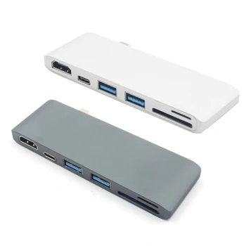 

USB C 3.0 Hub Type-C To 4K*2K HDMI Charging Card Reader Adapter For MacBook Pro