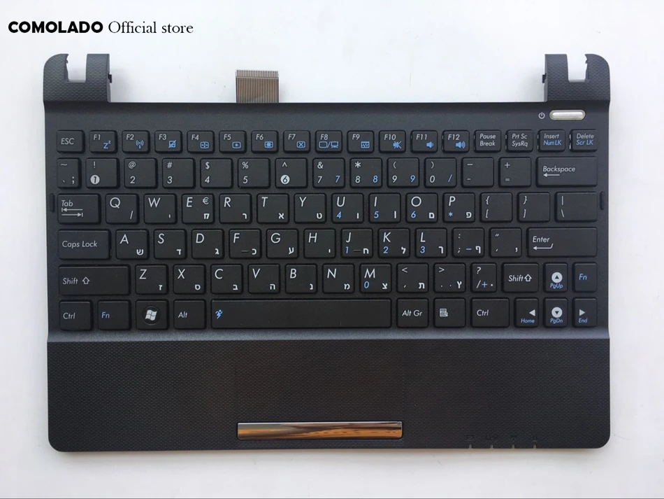 HB Hebrew laptop keyboard with C shell For ASUS Eee PC X101H X101CH X101 black keyboard HB Layout