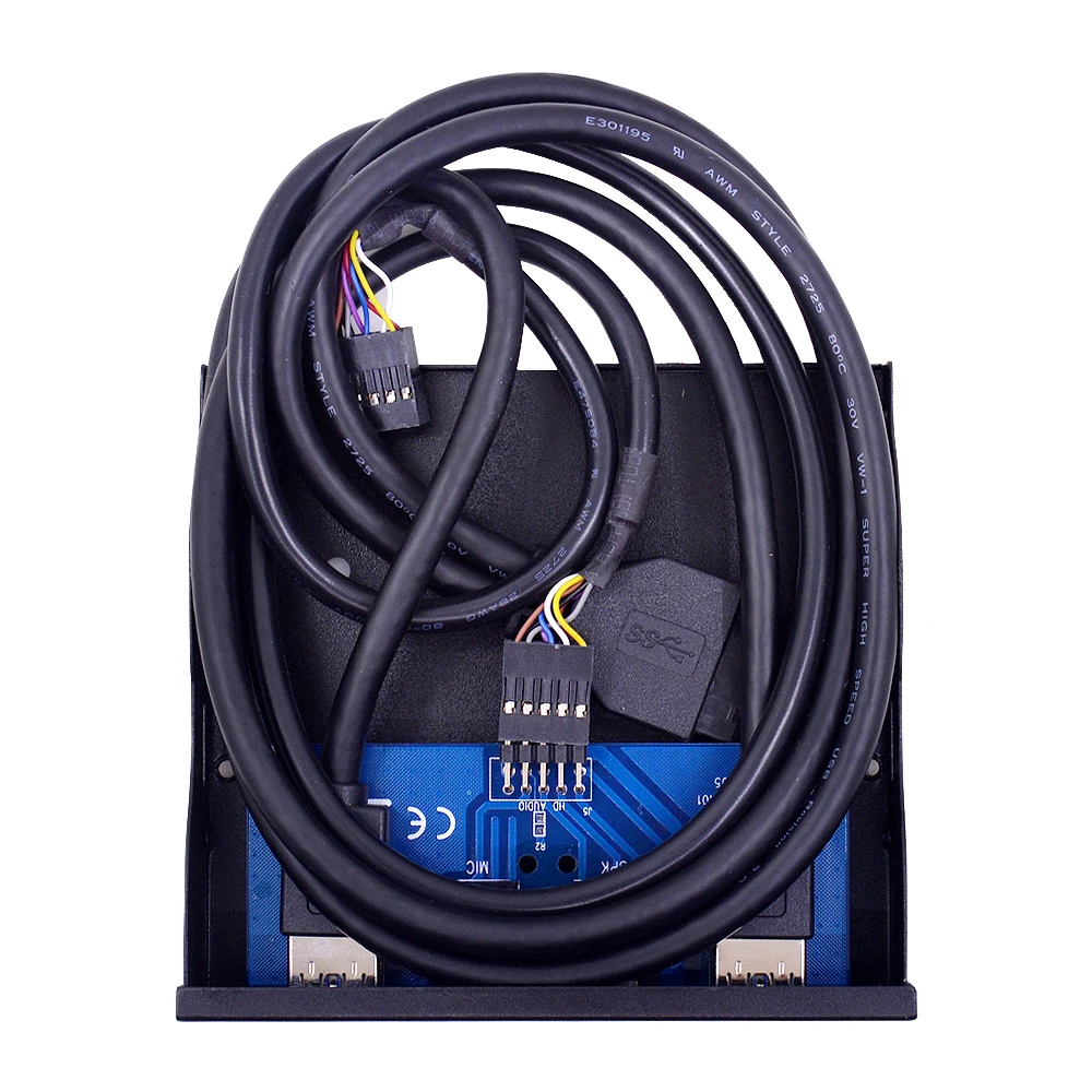 CHIPAL 4 порта USB 3 0 Hub 20Pin PC Передняя панель кронштейн HD аудио 5 мм разъем для микрофона