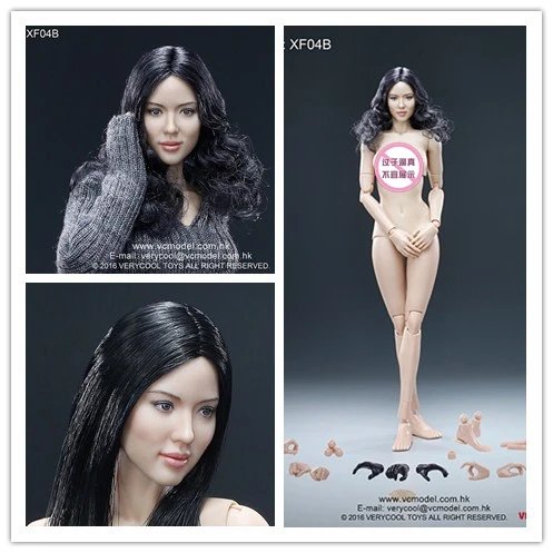 

VERYCOOL FX04A / FX04B 1/6 Asian Female Head Sculpt & VC3.0 Female Body Set for 12" Collectible Action Figure DIY
