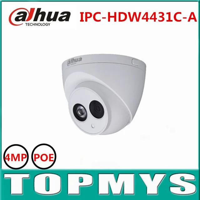  6pcs/lot DaHua 4MP POE IP Camera IPC-HDW4431C-A Day Night infrared 1080P CCTV camera IP67 Waterproof HD Home security ip Camera 