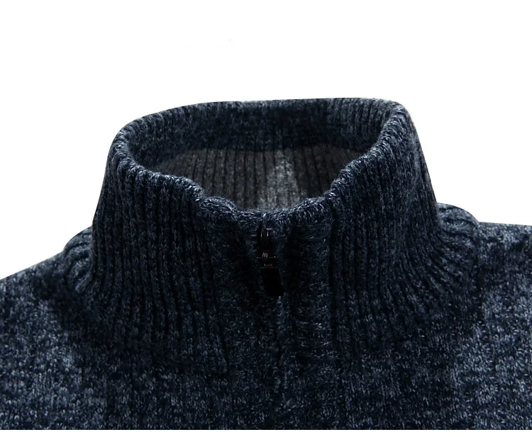 Свитер Для мужчин 2018 зима Для мужчин's свитер искусственный мех шерстяной свитер куртки Для мужчин молнии толстый вязаный свитер