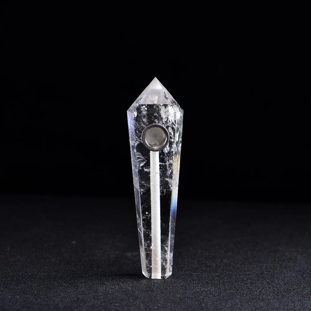 Goede Drop Shipping Natural clear quartz White Crystal Pijp + zeef quartz stone healing wand Gratis Verzending X21