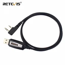 Retevis USB Кабель для программирования 2 Pin Walkie Talkie аксессуары для Kenwood для TYT Baofeng UV5R Retevis RT5R Handy cb радио C9018