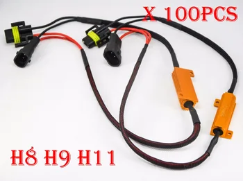 

DHL 100x 50W 6ohm Gold Fuse LED Headlight Load Resistor Canbus Error Canceler Anti-Hyper Flash Blink H1 H7 H8 H9 H11 9005 9006
