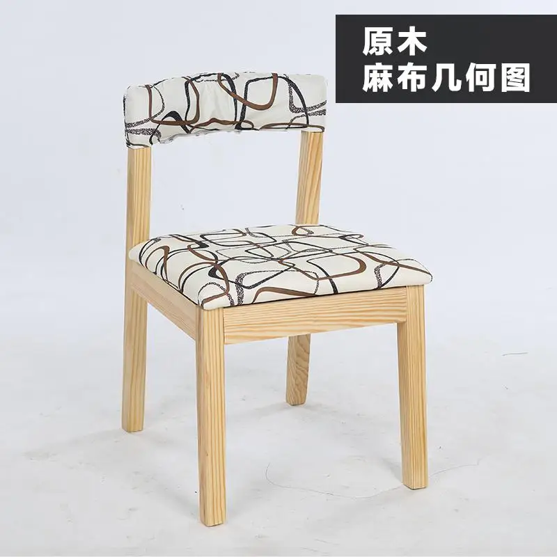 Твердый деревянный стул на заднюю панель домашний стул для столовой Современный минималистичный кафе стул для отдыха скандинавский отель креативный деревянный стул - Цвет: Style 15