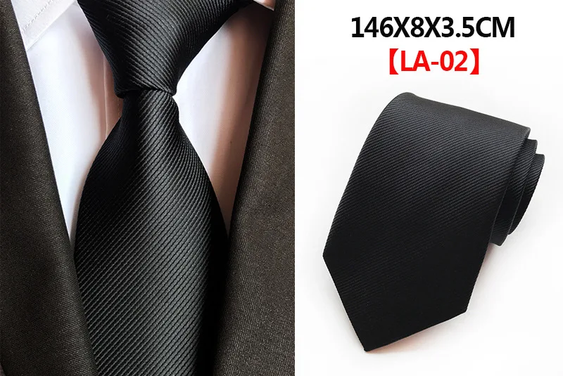 Высокое качество Повседневный галстук для мужчин сплошной цвет галстуки шелковые мужские галстуки для свадебной вечеринки