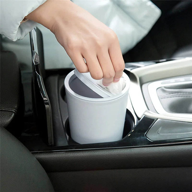 

Kitchen Living Room Office Sundries Organizer Dustbin Container Garbage Cans Desktops Car Table Trash Can Mini Creative Covered