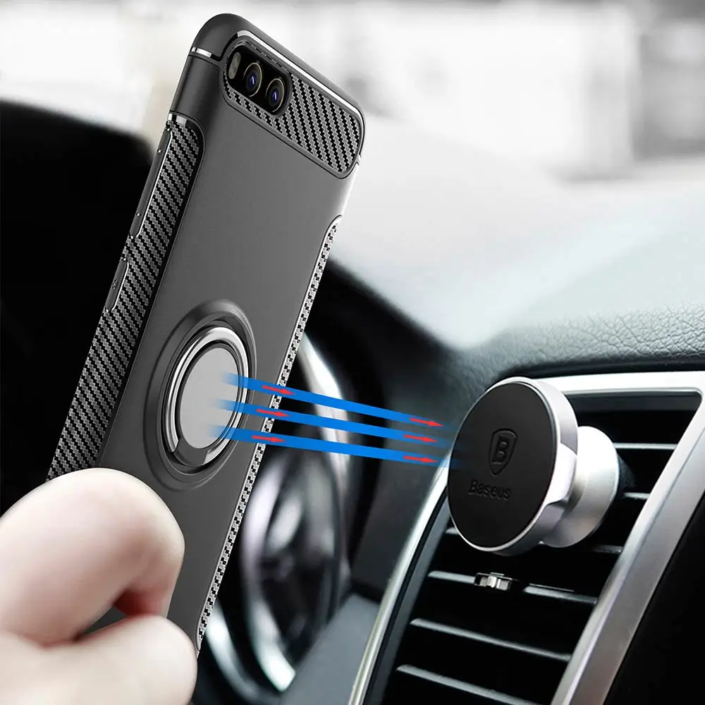 

YOYO DEER Hybrid Case for Xiaomi Mi6 Magnetic Car Phone Holder Finger Ring Shockproof TPU+PC Cover for Xiaomi Mi 6 Phone Cases