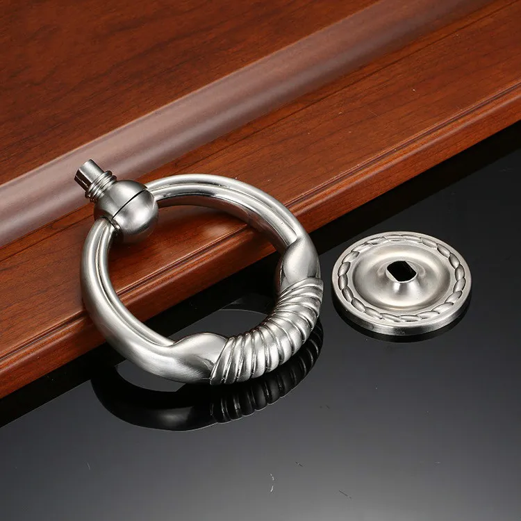 JD Европейское минималистское кольцо молоток из цинкового сплава безопасности дверной стук ручка оборудование для обработки мебели