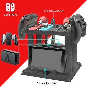 

Nintend Switch Accessories Game Disc & Controller & TV Dock Storage Bracket Holder Tower for Nintendo Switch Game Carrying