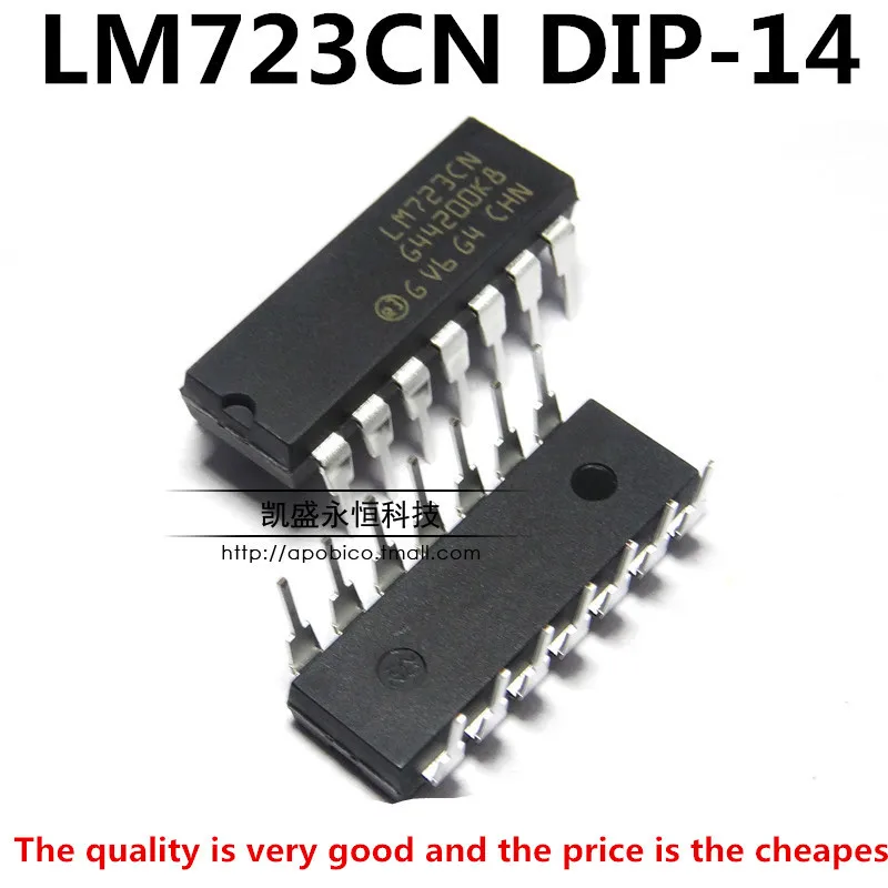 DIP-14 Voltage Regulator 2-37V LM723CN LM723 New Ic ec 5Pcs Adj