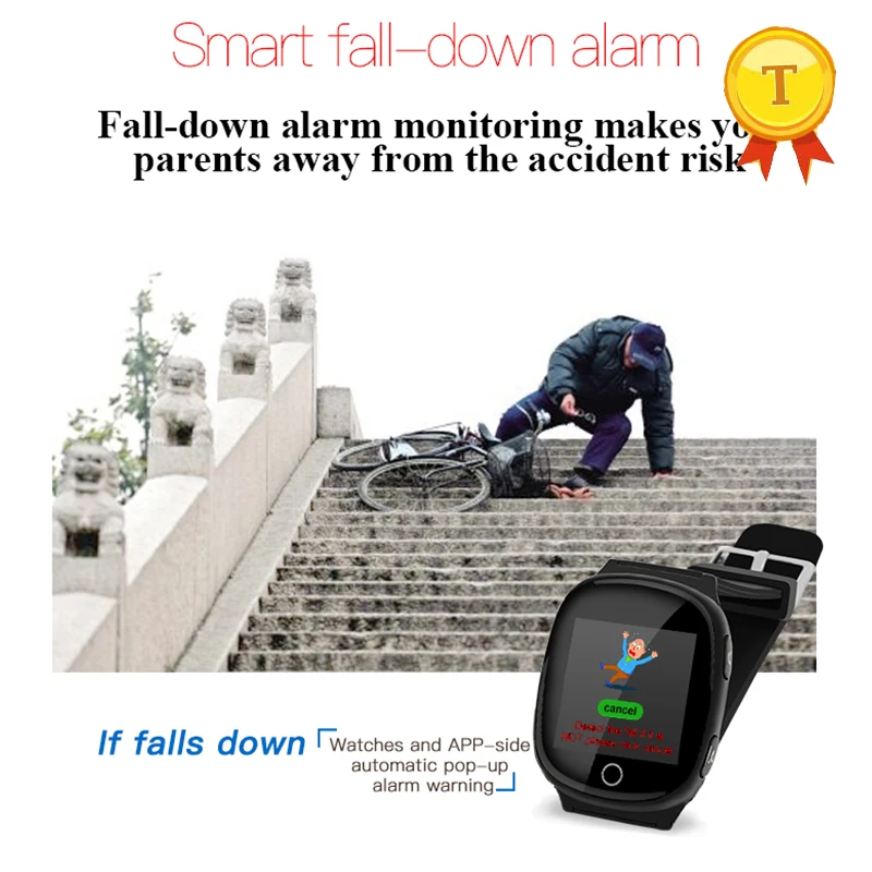 

Elder old person people mother father gift gps wifi safely sos Smart Watch Heart rate monitor health watch With handfree call