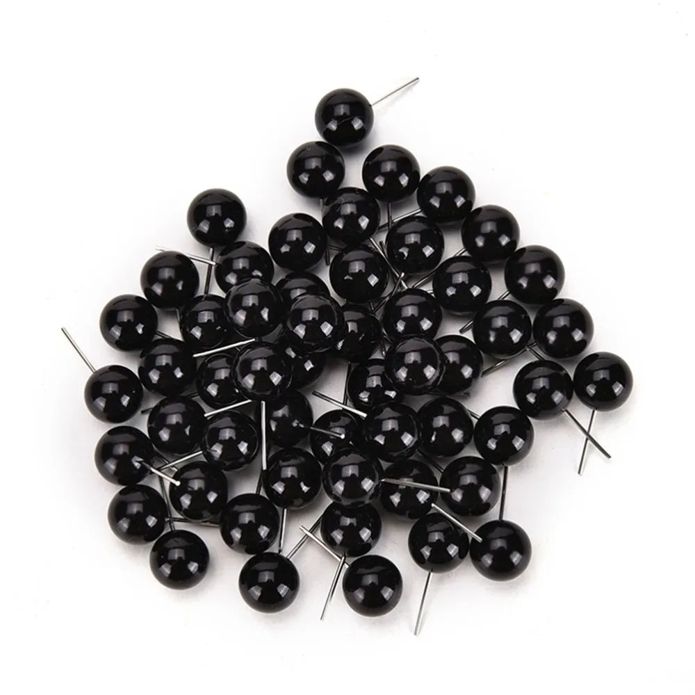 

100pcs/set Black Plastic Beans Type Eyes Ball Buttons Toy Eyes With Pin Bear Making Tools Dolls Accessories 6/8mm