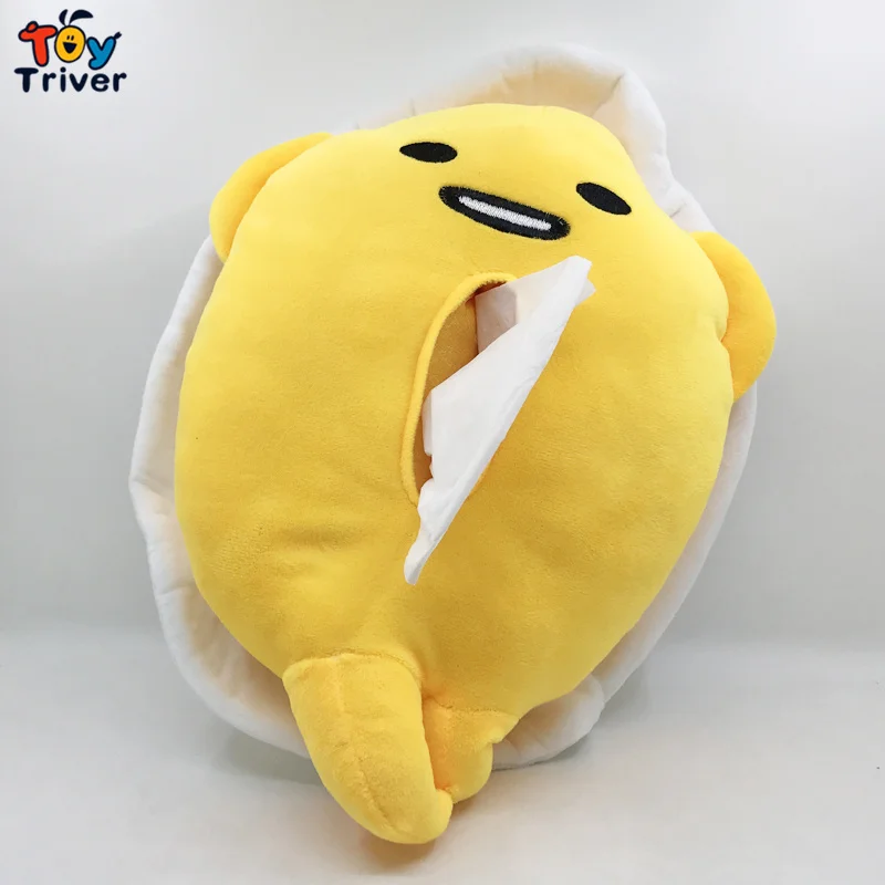 Плюшевый Gudetama ленивый яичный желток игрушка брат бумажный держатель для салфеток коробка для салфеток домашний магазин автомобиль офисный Декор подарок на день рождения Прямая поставка