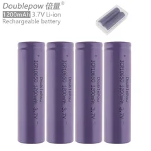 

4pcs Doublepow ICR18650 1200mAh 3.7V Li-ion Rechargeable Battery with Safety Relief Valve + Portable Battery Box