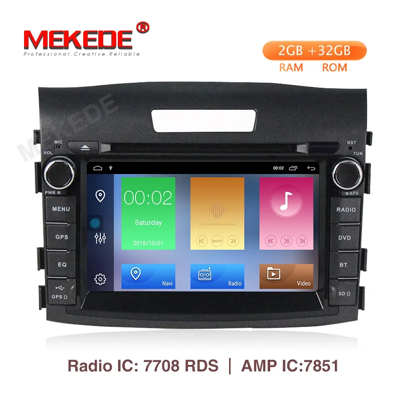 Clearance MEKEDE Android 9.1 2+32G car dvd player for Honda CRV CAR GPS navigation Radio recorder Stereo BT WIFI MAP Free shipping 1